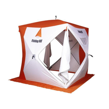 Палатка для зимней рыбалки "Fishing ROI" Cyclone-2 Куб (180*180*205см) white-orange