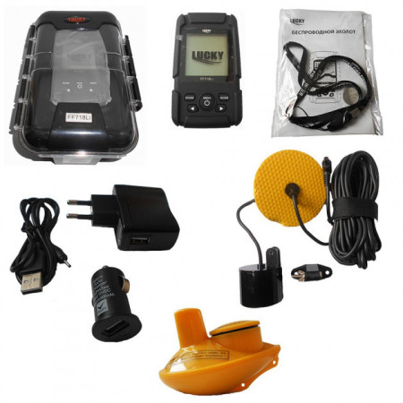 Эхолот с литиевой батареей Lacky FF718Li два трансдюсера, 3в1