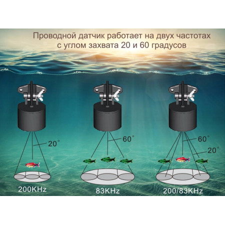 Эхолот с литиевой батареей Lacky FF718Li два трансдюсера, 3в1