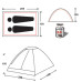 Палатка KingCamp Monodome 2(KT3016) (red)
