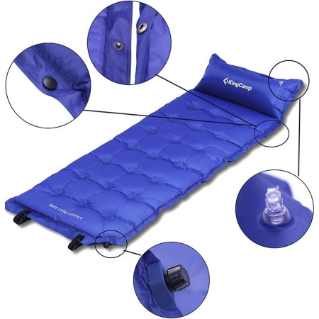 Само надувной ковер KINGCAMP BASE CAMP XL(KM3559) (NAVY BLUE) Само надувной ковер KINGCAMP BASE CAMP XL(KM3559) (NAVY BLUE)