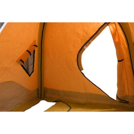 Палатка зимняя надувная 250*250*205 оранжево-синяя