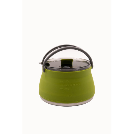 Чайник Tramp силиконовый с металлическим дном 1л олива TRC-125