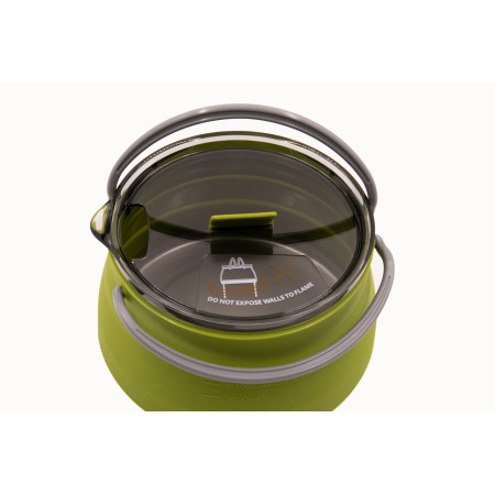 Чайник Tramp силиконовый с металлическим дном 1л олива TRC-125