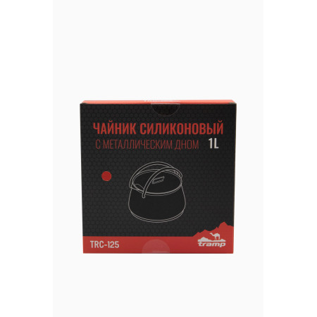 Чайник Tramp силиконовый с металлическим дном 1л терракот TRC-125