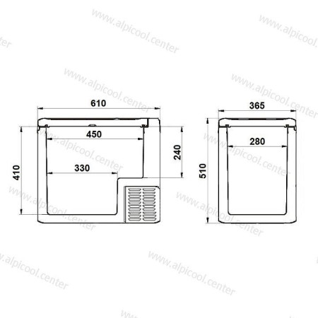 Холодильник-компрессор Alpicool CL50 50л Холодильник-компрессор Alpicool CL50 50л