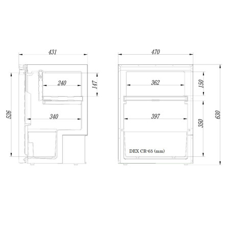 Холодильник-морозильник Dex CR-65