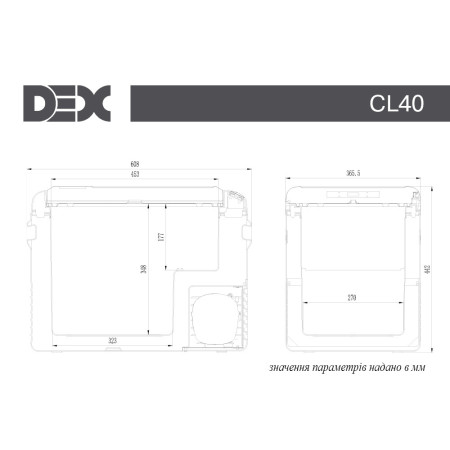 Холодильник-морозильник Dex CL-40