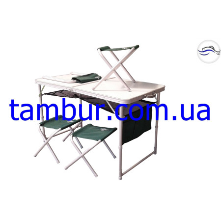 Складной комплект для пикника стол и 4 стула (раскладная мебель)