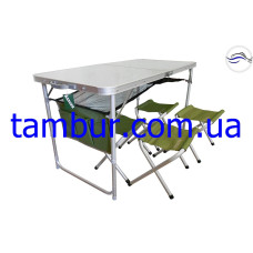 Складной комплект для пикника стол и 4 стула (раскладная мебель)