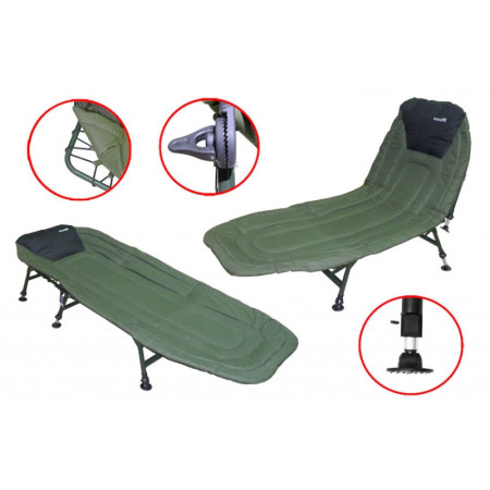 Раскладушка туристическая для рыбалки на 6-ти ножках