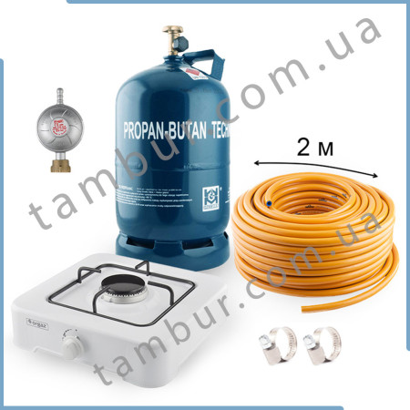 Набор газовый: баллон GZWM 12,3л, редуктор, шланг, портативная плита OR-101, хомуты