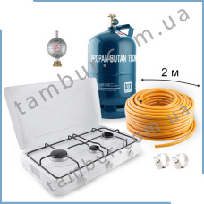 Набор газовый: баллон GZWM 12,3л, редуктор, шланг, портативная плита OR-301, хомуты