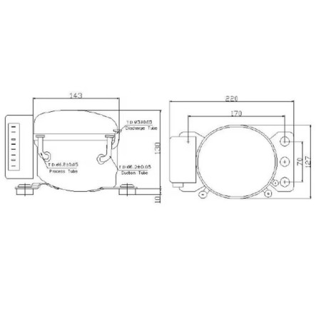 Компрессор для автохолодильника 12/24 Вольт Anuodan ZH25G (R-134a, DC12V, DC24V)