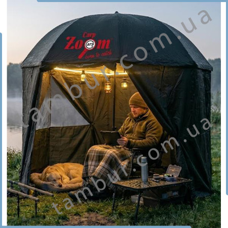 Зонт-палатка Carp Zoom с боковой стенкой и регулированным наклоном