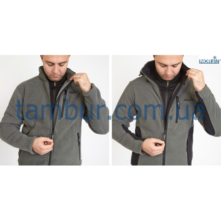Куртка флисовая Norfin Outdoor Gray (охота, рыбалка, туризм)