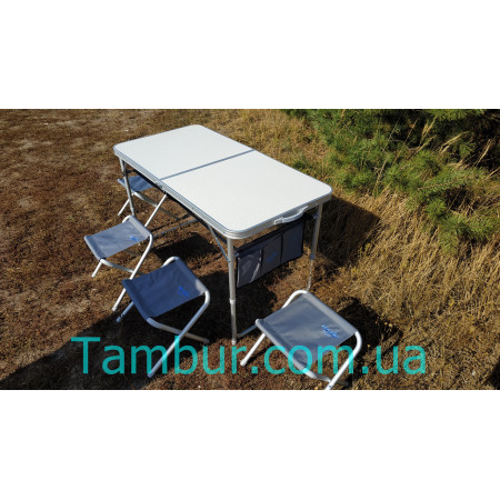 Стол складной и 4 стула Norfin Runn (Премиум)