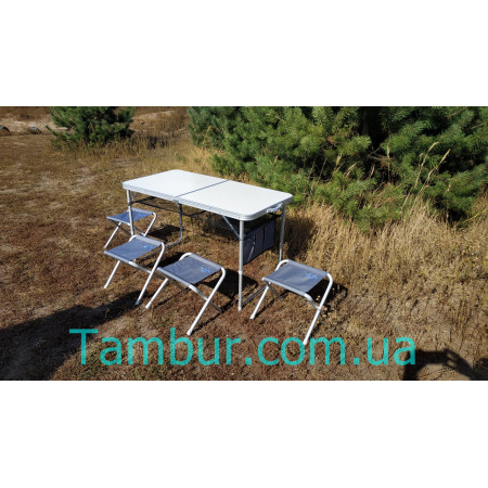 Стол складной и 4 стула Norfin Runn (Премиум)