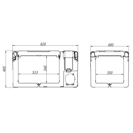 Компрессорный автохолодильник Alpicool E60. До -20 ℃. Питание – 12, 24, 220 вольт