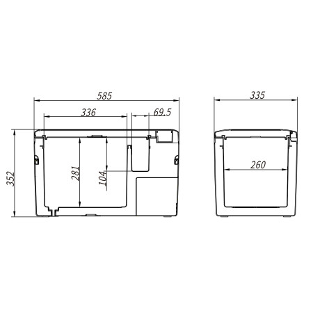 Компрессорный автохолодильник Alpicool K25 (25 литров) - Охлаждение до -20 ℃. Питание 12, 24, 220 вольт
