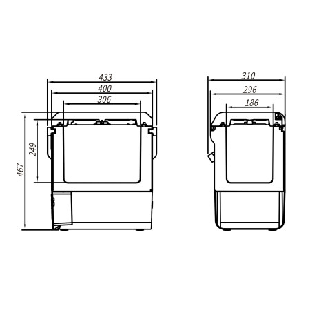 Компрессорный автохолодильник Alpicool P15 (13,5 литров). Охлаждение до -15 ℃, питание 12, 24, 220 вольт