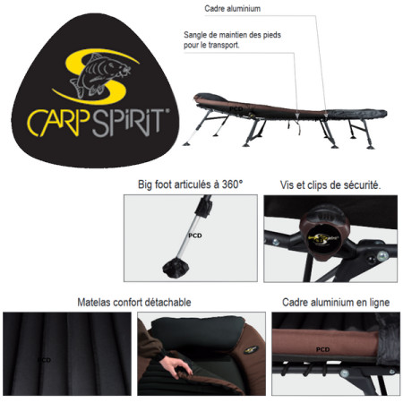 Раскладушка CARP SPIRIT KOLOSSAL BED 8 PIEDS​ (усиленная)
