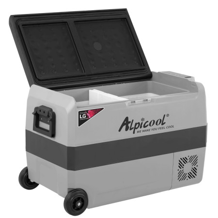 Компрессорный автохолодильник Alpicool T50 (LG) (двухкамерный, 50 литров). До -20 ℃. Питание 12, 24, 220 Вольт Компрессорный автохолодильник Alpicool T50 (LG) (двухкамерный, 50 литров). До -20 ℃. Питание 12, 24, 220 Вольт