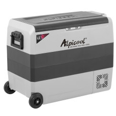 Компрессорный автохолодильник Alpicool T60 (LG) (двухкамерный, 60 литров). Охлаждение до -20 ℃. Питание 12, 24, 220 вольт