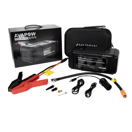 Пусковое устройство Jump Starter с компрессором для авто AVAPOW AP6 (4000A) 74,0Wh/20000mAh