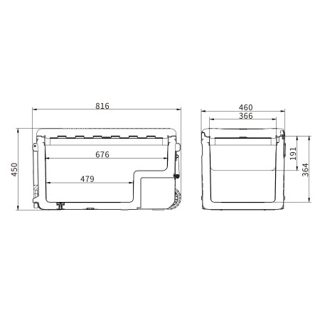 Компрессорный автохолодильник Alpicool U75 (74 литра). До -20 ℃. Питание 12, 24, 220 вольт
