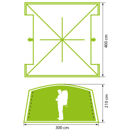 Тент-шатер Norfin Kiruna 400Х300х210см