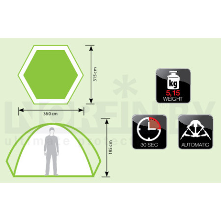 Тент-шатер Norfin Lund 360Х315х195см