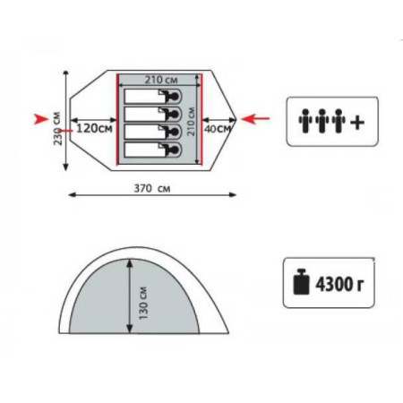 Универсальная палатка Sol Camp 3