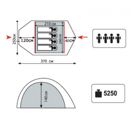 Универсальная палатка Sol Camp 4