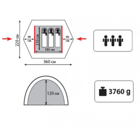 Универсальная палатка Sol Erie 3