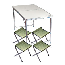 Складной комплект для пикника стол и 4 стула (ЧЕХОЛ В ПОДАРОК)