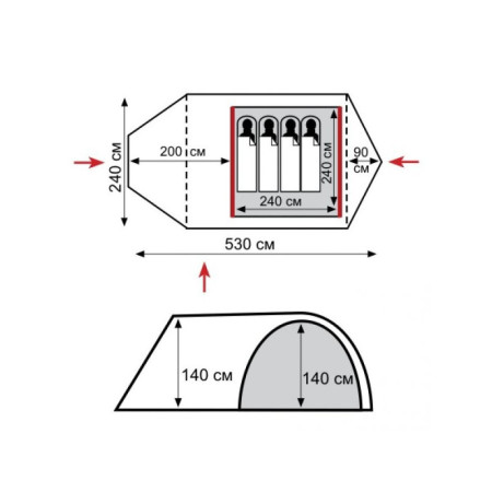 Универсальная палатка  GROT -B4  (V2)