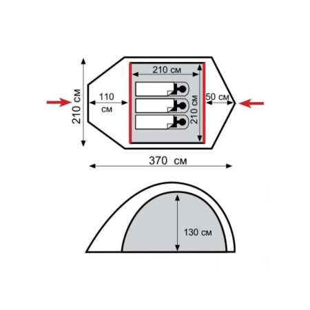 Универсальная палатка  LAIR  3  (V2)