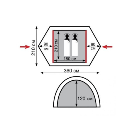 Универсальная палатка  NISHE 2 (V2)