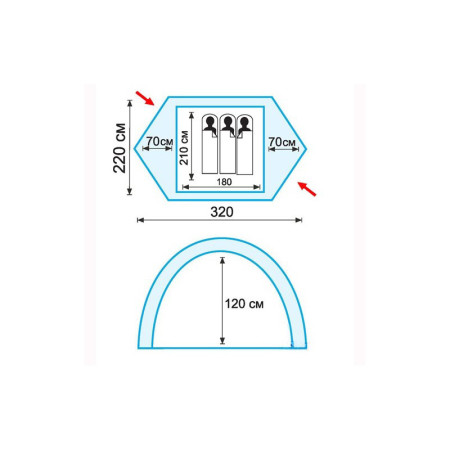 Универсальная палатка NISHE 3 (V2) Универсальная палатка NISHE 3 (V2)