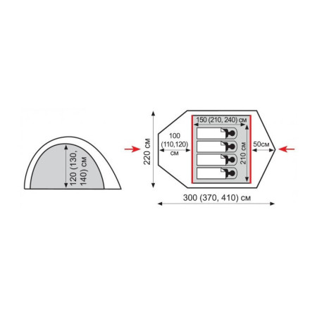 Универсальная палатка  STALKER 4 (V2)