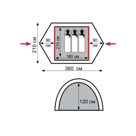 Экспедиционная палатка Peak 3 (V2)