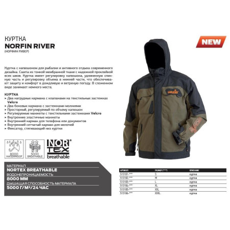 Куртка Norfin River (рыбалка, охота, туризм)