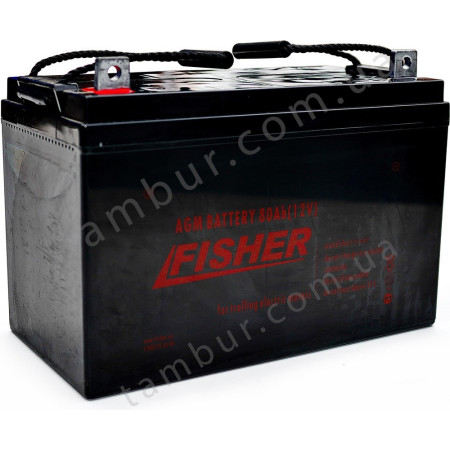 Лодочный электромотор для троллинга Fisher 32 + аккумулятор AGM 80Ah