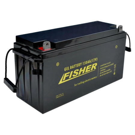 Лодочный электромотор для троллинга  Haswing Osapian 55Lbs черный 12В + гель Fisher 150Ah